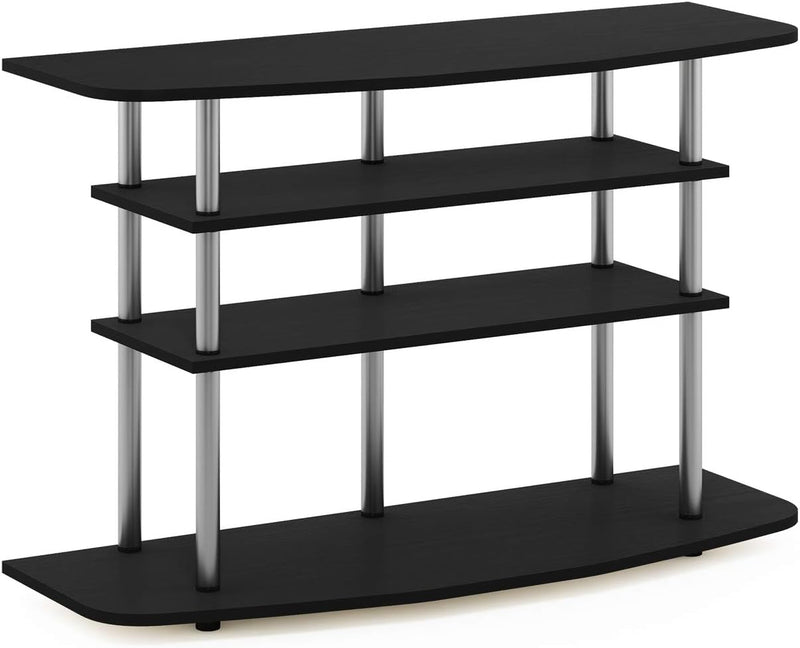 Furinno Turn-S-Tube No Tools 3-Tier Entertainment TV Stands, Espresso/Black