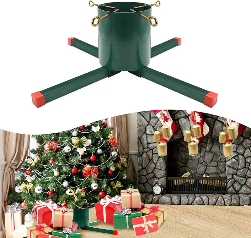 Christmas Tree Stand for Live Tree,Xmas Tree Cast Iron Base,Heavy Duty Christmas Tree Stand Base for Xmas Tree Decoration