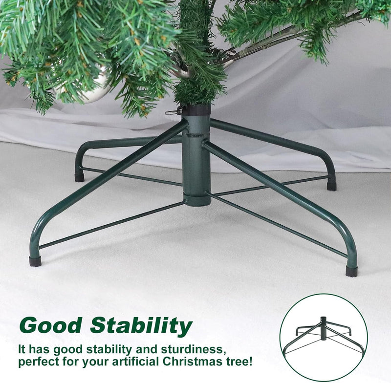 Christmas Tree Stand, (Length17.7”, Dia 0.86") Folding Christmas Tree Stand for 2Ft to 5Ft Artificial Trees, Christmas Tree Base Replacement, Black