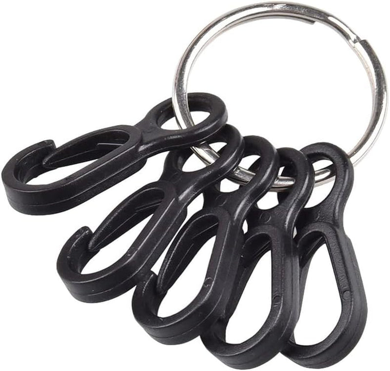 10Pcs Snap Clip Hook Camping Carabiner Buckle Outdoor Tent Accessories Multifunction Snap Hook Camping Equipment Tent Buckle Clips Tent Hooks for Lights Hanging to Canopy Heavy Duty