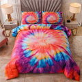 A Nice Night Bedding Tie Dye Galaxy Comforter Set, Psychedelic Swirl Pattern Colorful Boho, Boys Girls Bedding Quilt Sets (Purple, Queen(88-By-88-Inches)) Home & Garden > Linens & Bedding > Bedding A Nice Night Orange Queen(88-by-88-inches) 