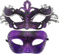 Awlsyj Couples Masquerade Mask Metal Roman Venetian Halloween Mardi Gras Costumes Party Ball Prom Mask