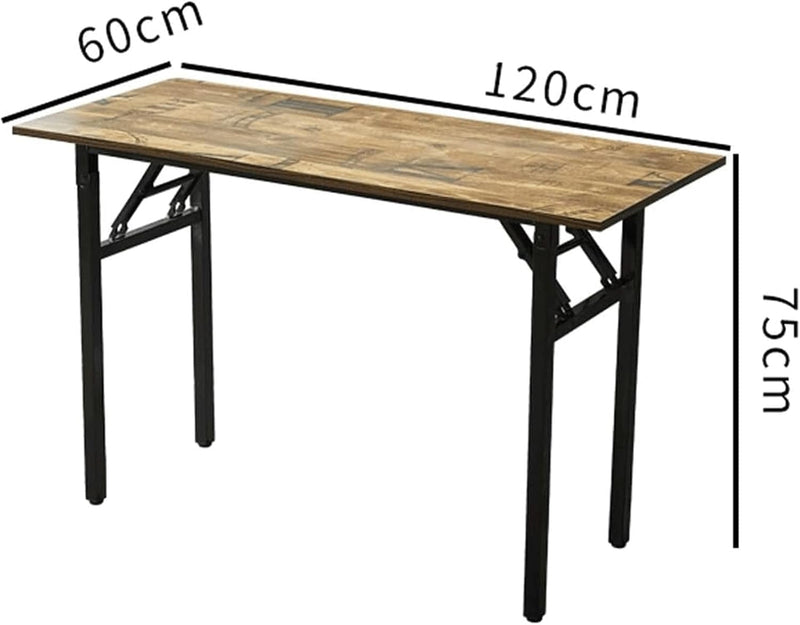 Folding Table Retro Desk Office Desk Modern Simple Study Desk Industrial Style Laptop Table for Home Office