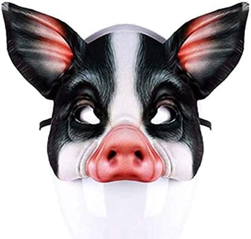 1Pcs Half Face Animal Mask Pig Mask Horror Pig Mask for Halloween Costume Party Cosplay Props