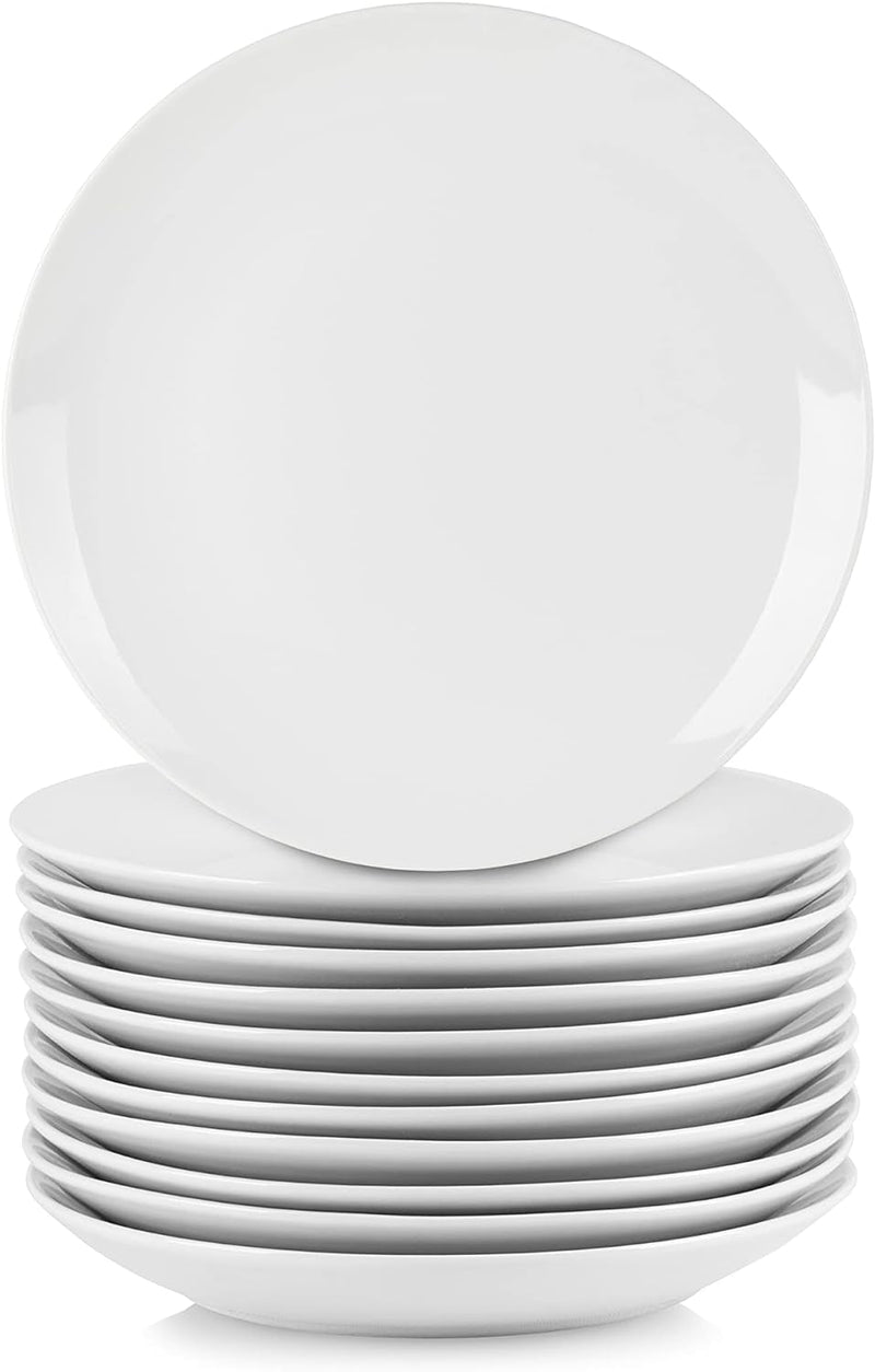 10 Strawberry Street 10" Catering Square Dinner Plate, Set of 12, White