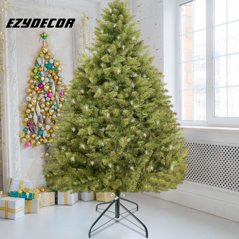 EZYDECOR Metal Christmas Tree Stand for Artificial Tree 17.7" Folding Stand for Real Christmas Tree(Green)