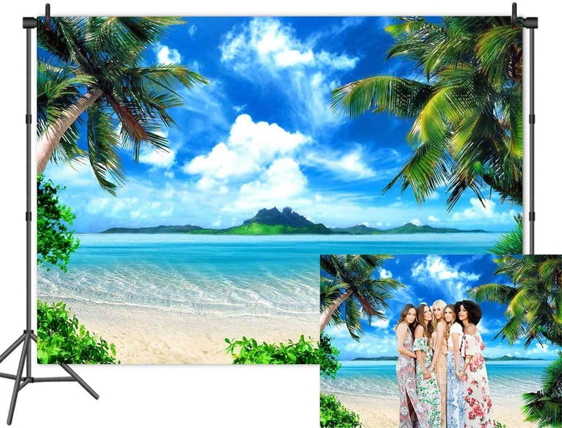 7X5Ft Beach Photography Backdrops Ocean Photo Booth Wedding Party Decoration Supplies Background Studio Props Vinyl