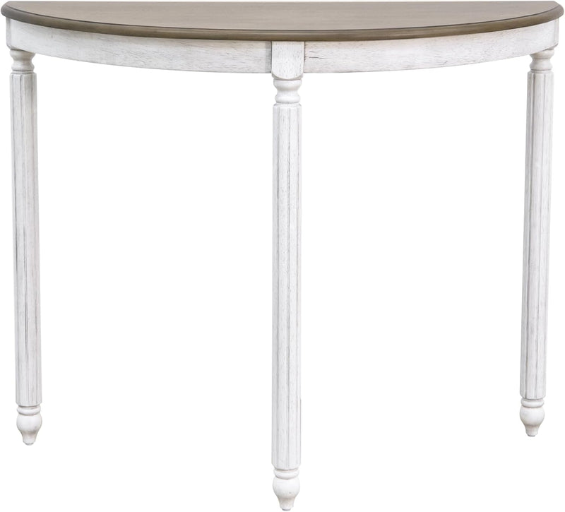 Galano Marcello Console Table, Small Entryway Table, Thin Sofa Table, Side Table, Display Table, for Hallway, Bedroom, Living Room, Foyer, 11.81" D X 35.43" W X 29.92" H, Antique Oak & White