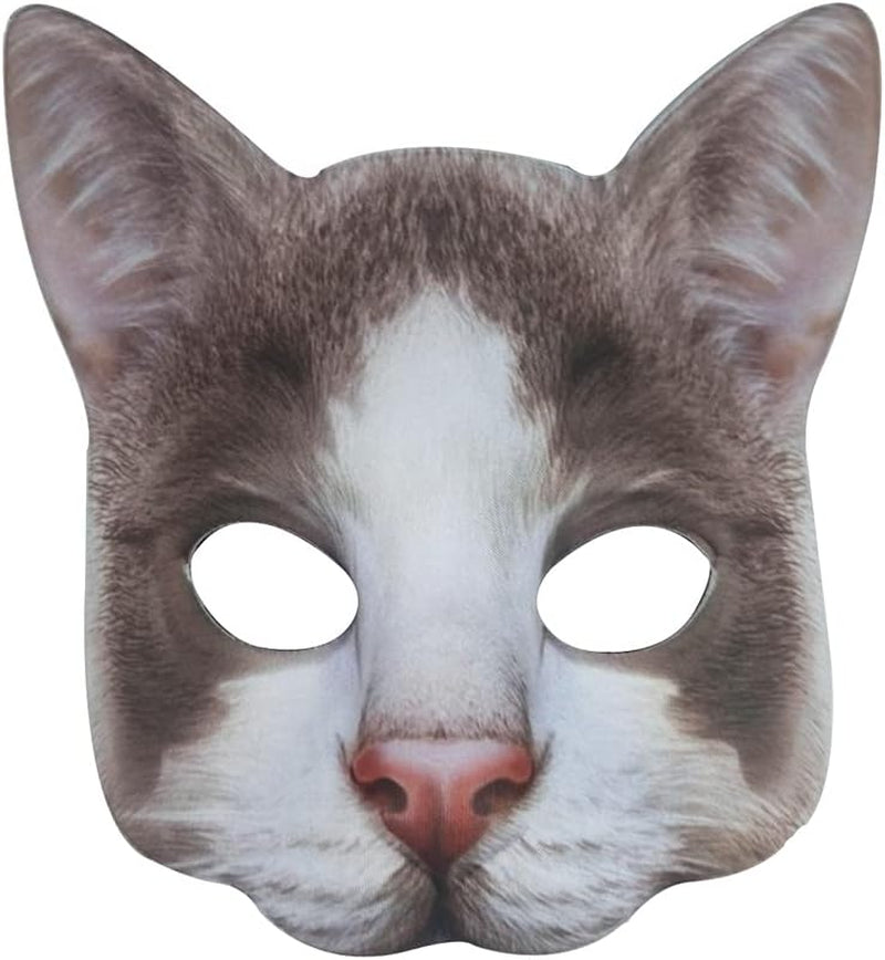 1Pcs Halloween Realistic Cat Masks Animal Cat Mask for Halloween Christmas Easter Novelty Costume Party Accessory