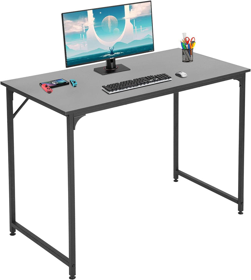 35/39/47 Inch Computer Desk Home Office Desk Writing Study Table Modern Simple Style PC Desk with Metal Frame Gaming Desk Workstation for Small Space (Black, 39 Inch)