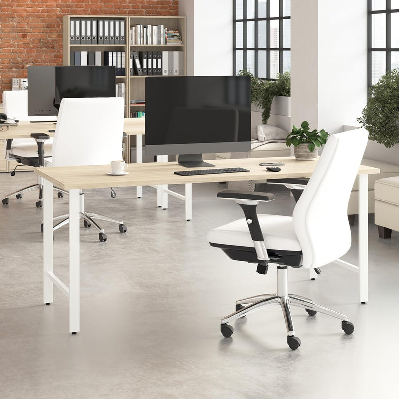 Bush Business Furniture Hustle 72W X 30D Computer Desk with Metal Legs in Platinum Gray, Modular Office Table for Home and Professional Workspace