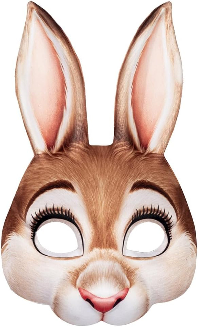 1Pcs Halloween Animal Mask Half Face Rabbit Ear Mask for Halloween Easter Costume Party Cosplay Props