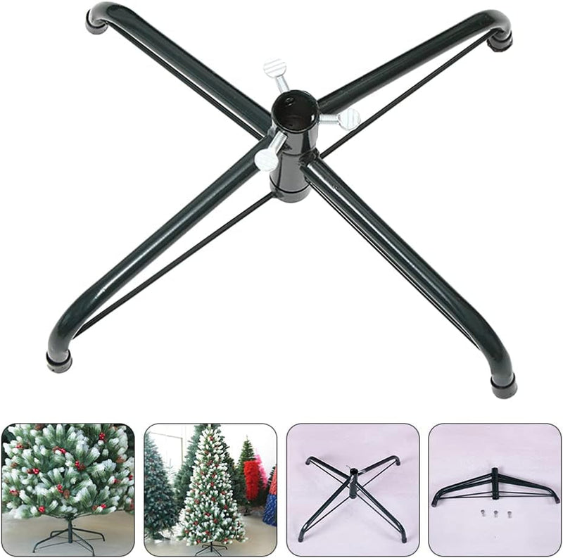 DOITOOL Christmas Tree Stand, Xmas Tree Bracket, Artificial Christmas Tree Holders, Folding Sturdy Iron Metal Holder Base Bracket for Christmas Tree (30Cm)