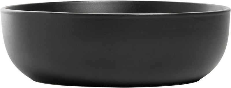 10 Strawberry Street Wazee Matte Coupe Dinnerware Set, 16 Pc, Black