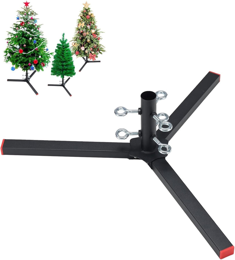 Bsbsbest Christmas Tree Stand for Artificial Trees, Fits 0.5-1.25 Inch Tree Pole，Replacement Xmas Tree Stand Base for 4 Ft to 8 Ft Artificial Trees, Black