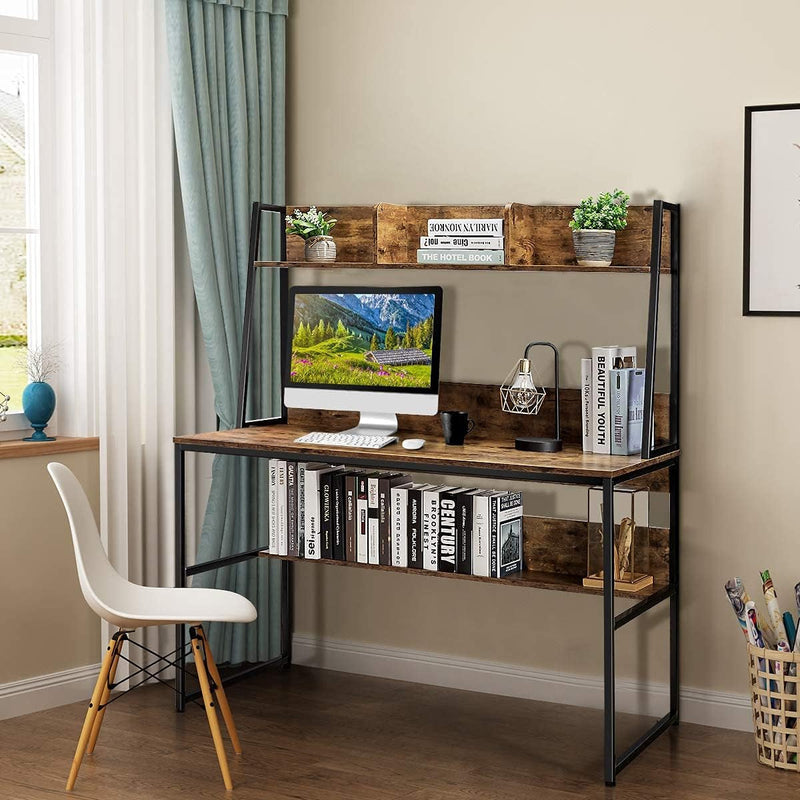 Computer Desk, Rustic Brown