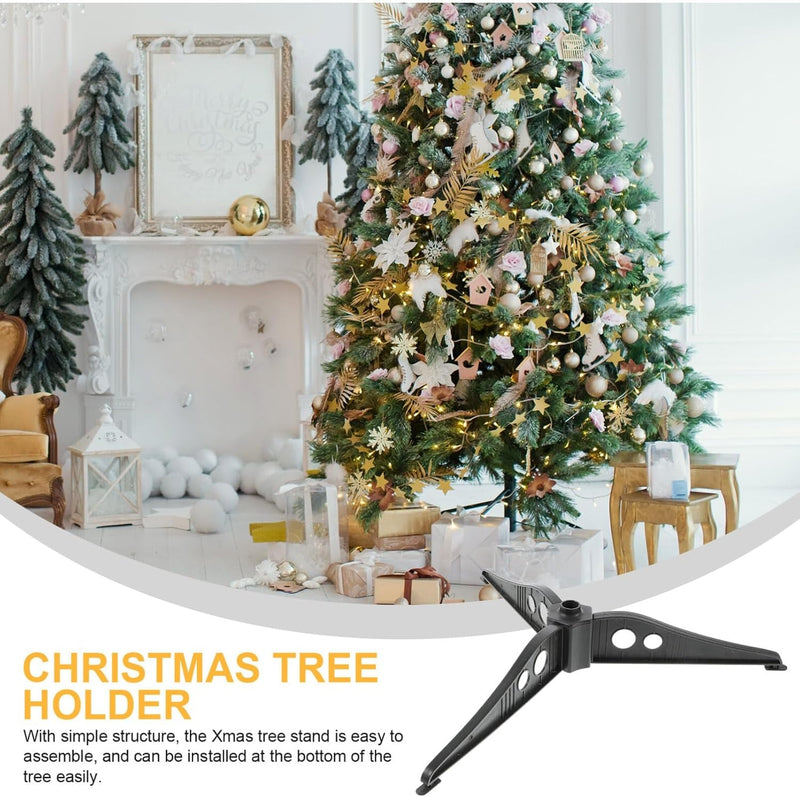 Christmas Tree Stand Tree White Stand Christmas Tree Base Stand Christmas Tree Holder Household Xmas Tree Rack Xmas Tree Base Stand Detachable Tripod Plastic