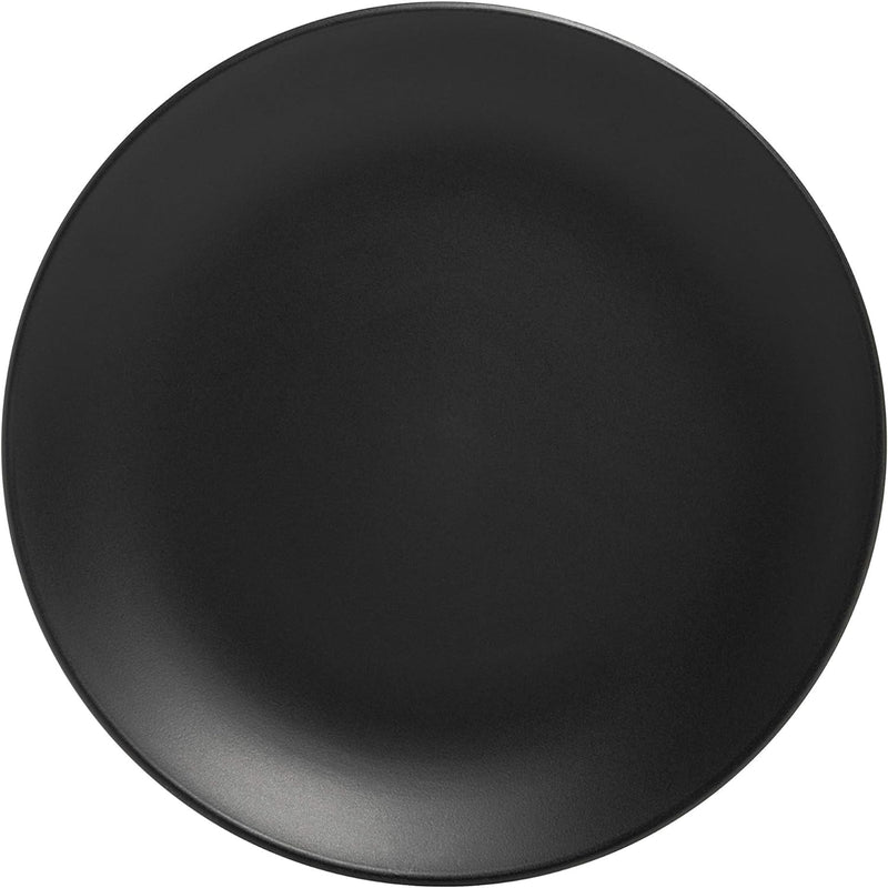 10 Strawberry Street Wazee Matte Coupe Dinnerware Set, 16 Pc, Black