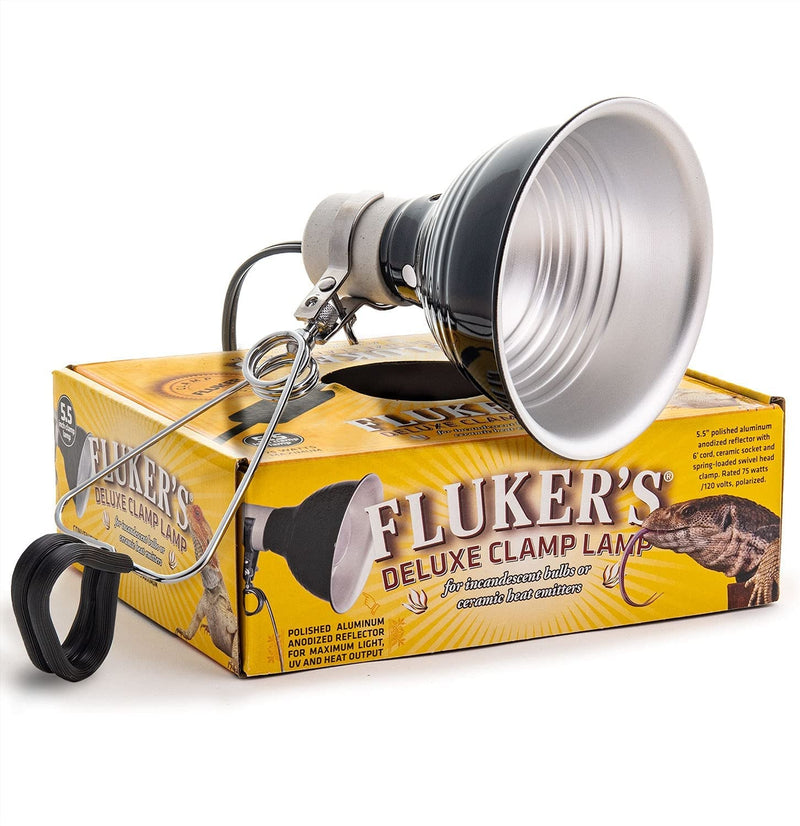 Fluker'S Repta-Clamp Lamp, Heavy Duty Clamp Light for Reptile Tanks and Terrariums, UL/CUL Approved, Great for Reptile Basking, 150-Watt Maximum with On/Off Switch, 8.5"