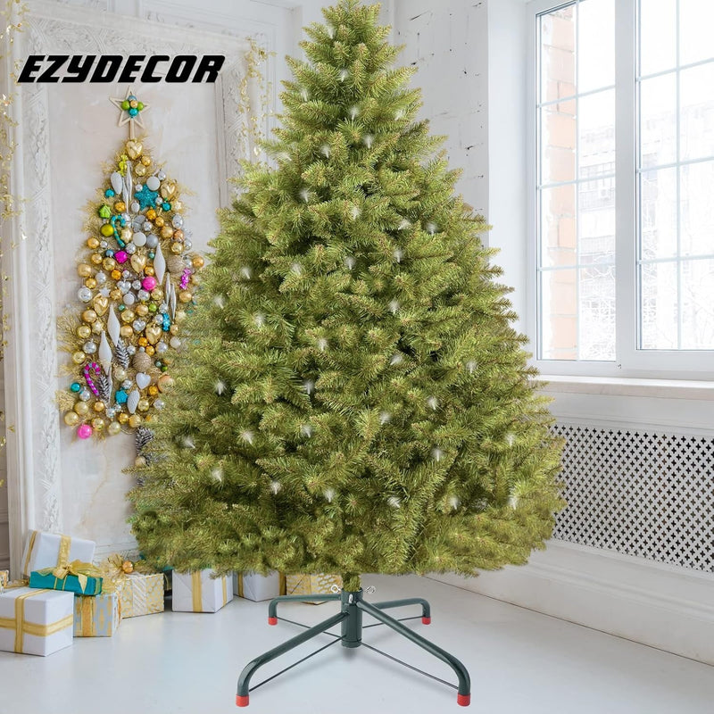 EZYDECOR Christmas Tree Stand 21Inch Christmas Tree Base for 3-7Ft Live Tree Artificial Christmas Tree Stand Replacement of Dia 3.5Cm Inner Tree Holder (Green 54Cm)