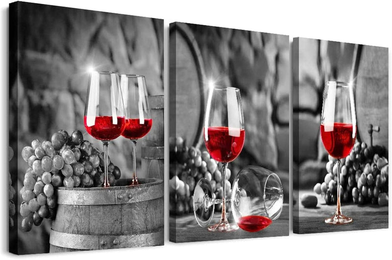 Abstract Mountain in Daytime Canvas Prints Wall Art Paintings Abstract Geometry Wall Artworks Pictures for Living Room Bedroom Decoration, 12X16 Inch/Piece, 3 Panels Home Bathroom Wall Decor Posters Home & Garden > Decor > Artwork > Posters, Prints, & Visual Artwork MHARTK66 Red Wine Glass Paintings 16x24inches*3pcs 