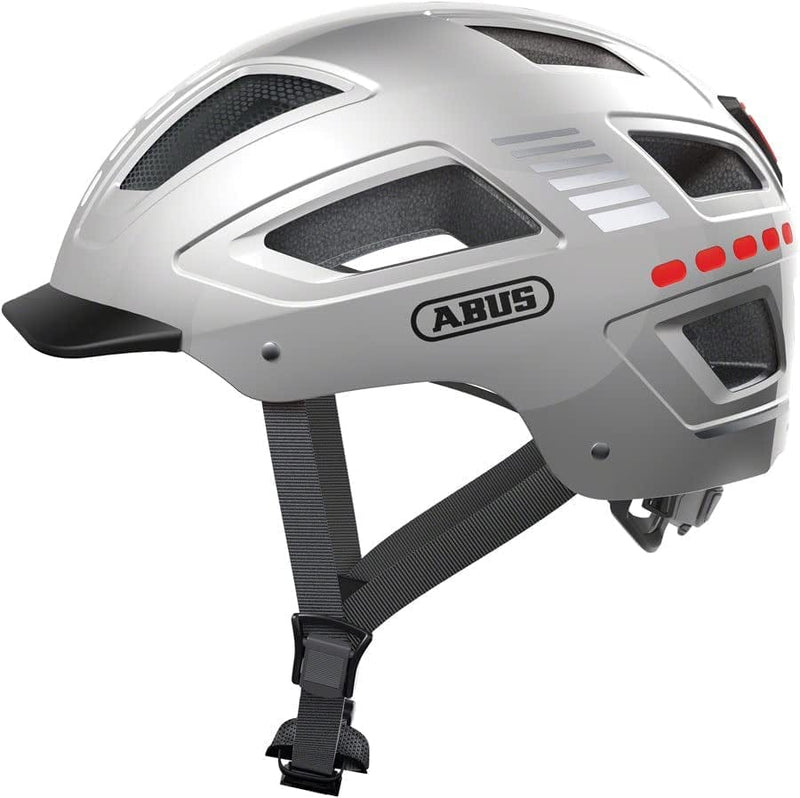 ABUS Bike-Helmets Hyban 2.0 LED Sporting Goods > Outdoor Recreation > Cycling > Cycling Apparel & Accessories > Bicycle Helmets Abus Signal Silver X-Large 