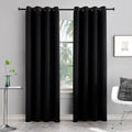 99% Blackout Curtains & Drapes Panels 84 Inches Darkening Curtains - Thermal Insulated Curtain for Bedroom-Black 84 Inches Long Grommet Window Curtain 2 Panels Set, W 52" X L 84"