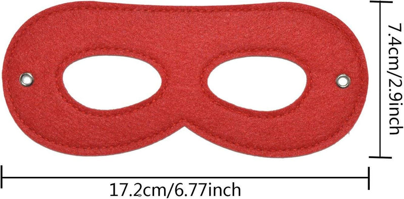 DANGSHAN 24 Pieces Superhero Masks Felt Masks Eye Masks Half Masks Party Masks Kids Mask Toys with Elastic Ribbon for Party, Masquerade, Halloween, Multicolor