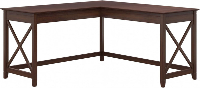 Bush Furniture Key West 60W Modern Farmhouse L Shaped Desk in Reclaimed Pine | 60-Inch Corner Table for Home Office