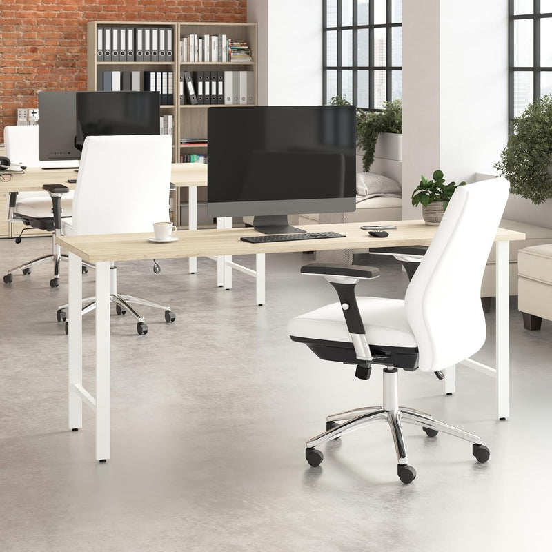 Bush Business Furniture Hustle 72W X 24D Computer Desk with Metal Legs in Platinum Gray, Modular Office Table for Home and Professional Workspace