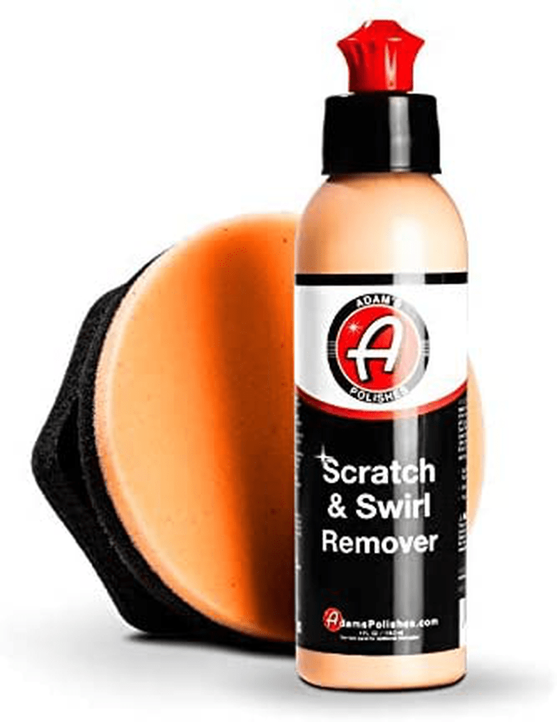 Adam’s Car Scratch & Swirl Remover Hand Correction System | Remove & Restore Paint Transfer, Minor Imperfections, & Oxidation | Paired with Orange Compound Correction Pad Applicator (2 Step Kit)  Adam's Polishes 4oz  