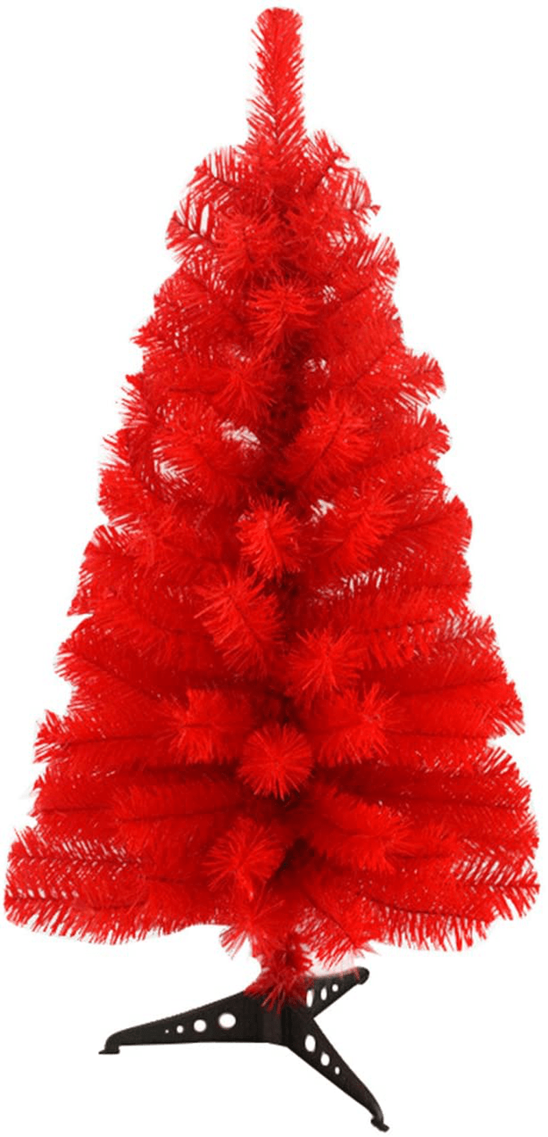 Adanina Christmas Tree 3ft/90cm PVC Artificial 7 Colors Christmas Tree Stand Indoor Xmas Decoration Easy Fold Branch Home & Garden > Decor > Seasonal & Holiday Decorations > Christmas Tree Stands Adanina Red-60cm/2ft 60cm/2ft 