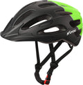 Adult Cycling Bike Helmet with Adjustable Ultralight Stable Road/Mountain Bike Cycle Helmets for Mens Womens Sporting Goods > Outdoor Recreation > Cycling > Cycling Apparel & Accessories > Bicycle Helmets KUYOU Black Green  