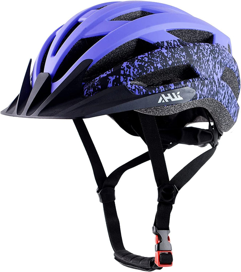 Adult Road Bike Helmet, Men Women Adjustable Mountain Bicycle Helmet with Detachable Visor, 2 Sizes for Youth, Adult Sporting Goods > Outdoor Recreation > Cycling > Cycling Apparel & Accessories > Bicycle Helmets Anharluka Matte Purple L: 58-61cm / 22.8-24.0 inch 
