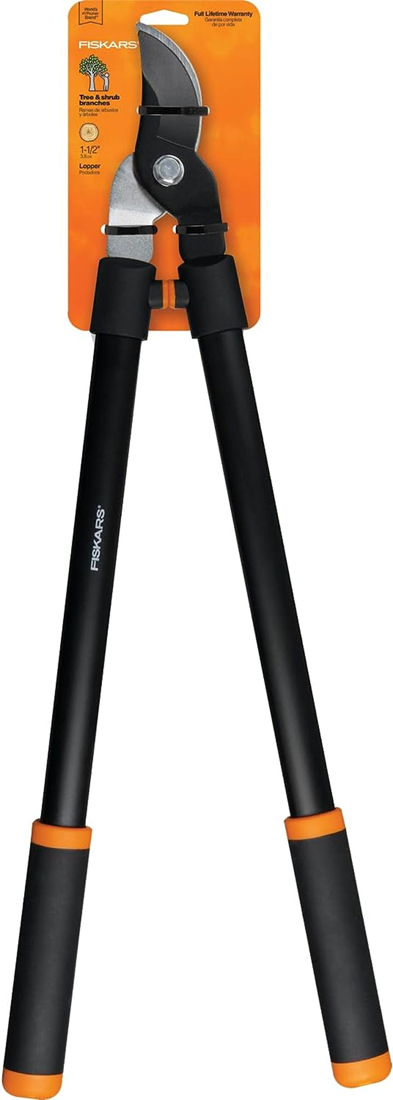 Fiskars 28" Loppers for Tree Trimming, Heavy Duty, Rust-Resistant Sharp Bypass Steel Blade Loppers, Branch Cutter up to 1.5" Diameter Cut Capacity, Shock-Absorbing Handle, Garden Tools