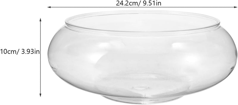 GANAZONO Clear Fish Bowl Vase Bubble Bowl round Shallow Planter Terrarium Fish Bowl Aquatic Plant Pot Daffodil Pot Hydroponic Planter Fish Tank Aquarium Bowl