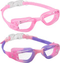 Aegend Kids Swim Goggles, Pack of 2 Swimming Goggles for Children Boys & Girls Age 3-9 Sporting Goods > Outdoor Recreation > Boating & Water Sports > Swimming > Swim Goggles & Masks Aegend Pink & Pruple  