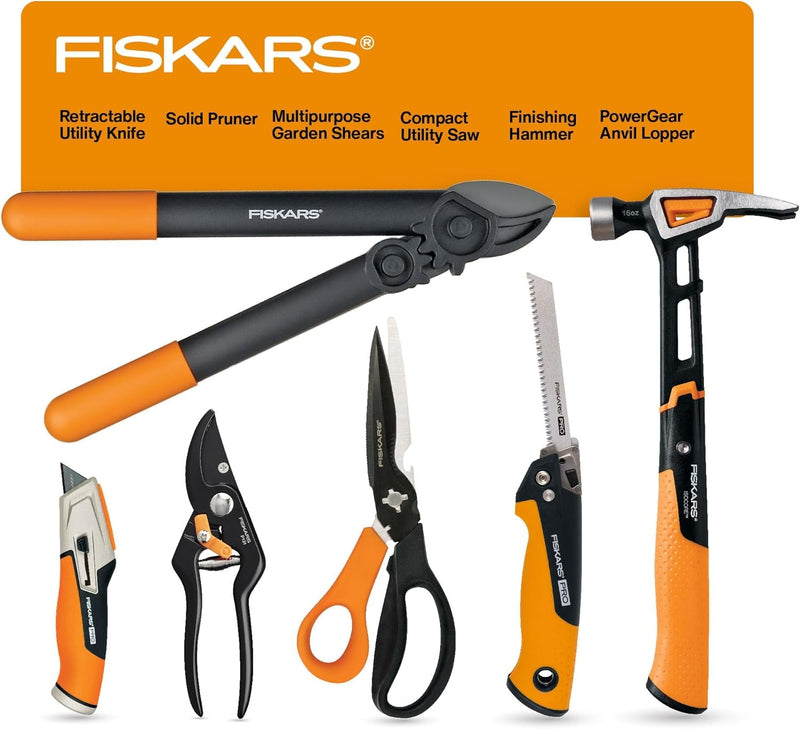 Fiskars 28" Loppers for Tree Trimming, Heavy Duty, Rust-Resistant Sharp Bypass Steel Blade Loppers, Branch Cutter up to 1.5" Diameter Cut Capacity, Shock-Absorbing Handle, Garden Tools