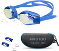 AIKOTOO Nearsighted Swim Goggles, Shortsighted Swimming Goggles Sporting Goods > Outdoor Recreation > Boating & Water Sports > Swimming > Swim Goggles & Masks AIKOTOO Mirrored Coating Blue 59 -5.5 
