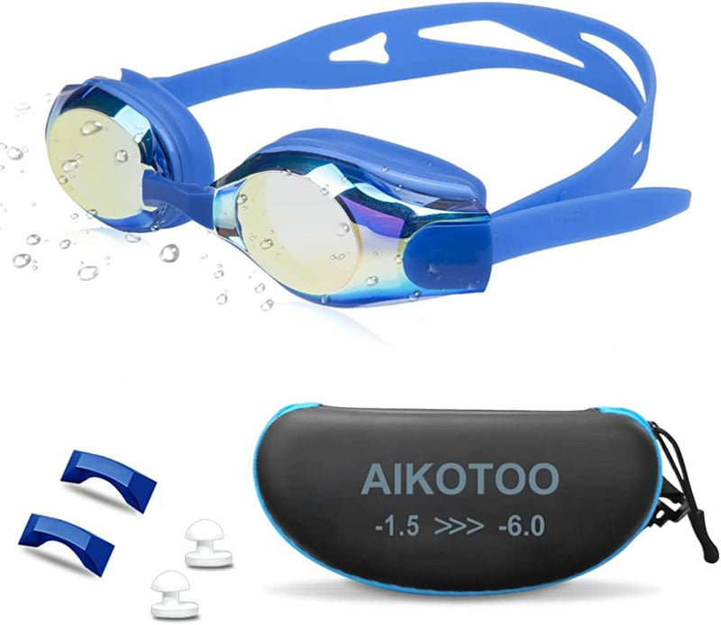 AIKOTOO Nearsighted Swim Goggles, Shortsighted Swimming Goggles