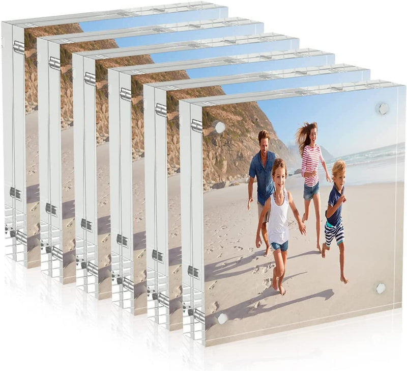 AITEE Acrylic Picture Frame 4X6，Clear Double-Sided Photo Frame，Magnetic Photo Frames Desktop Display.（3Pcs 10 + 10MM Thickness ） Home & Garden > Decor > Picture Frames AITEE 6 4×4 