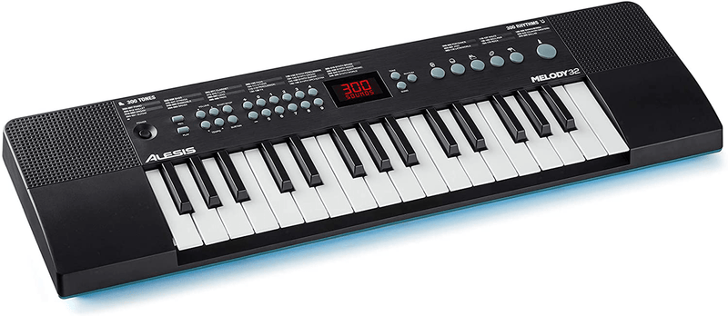Alesis Melody 61 MKII - 61 Key Music Keyboard / Digital Piano with Built-In Speakers, Headphones, Microphone, Piano Stand, Music Rest and Stool  Alesis Melody 32  