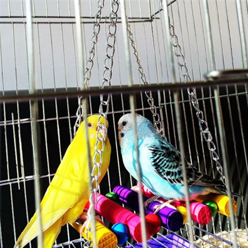 Anteer 12 Packs Bird Parrot Swing Chewing Toys - Hanging Bell Birds Cage Toys Suitable for Small Parakeets, Cockatiel, Conures,Finches,Budgie,Macaws, Parrots, Love Birds Animals & Pet Supplies > Pet Supplies > Bird Supplies > Bird Cages & Stands Anteer   