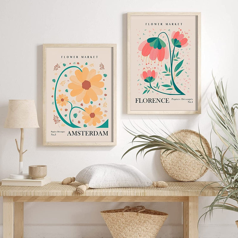 Anydesign 9Pcs Flower Market Wall Art Prints Matisse Art Poster Decor Floral Drawing Posters Colorful Floral Room Decor for Gallery Room Aesthetic Living Room Bathroom Decor(No FRAME 11X14) Home & Garden > Decor > Artwork > Posters, Prints, & Visual Artwork AnyDesign   