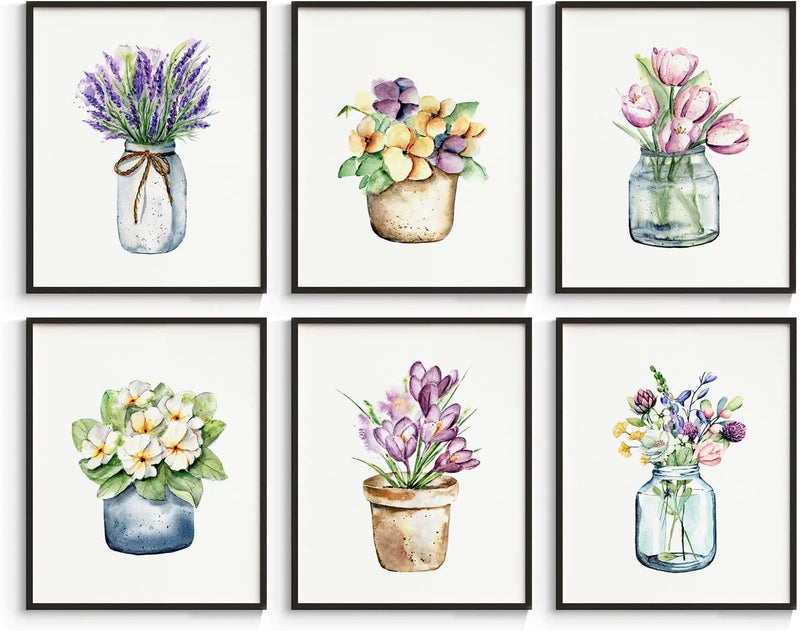 ARPEOTCY Floral Posters Prints Wall Art for Room Aesthetic Decor, Minimalistic Plant Flower Posters Vintage Wall Art Set of 6, (8"X10", UNFRAMED) Home & Garden > Decor > Artwork > Posters, Prints, & Visual Artwork ARPEOTCY 014 8x10 inches 