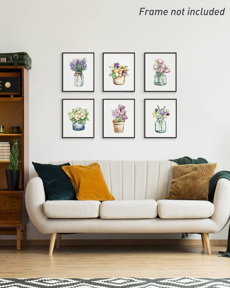 ARPEOTCY Floral Posters Prints Wall Art for Room Aesthetic Decor, Minimalistic Plant Flower Posters Vintage Wall Art Set of 6, (8"X10", UNFRAMED) Home & Garden > Decor > Artwork > Posters, Prints, & Visual Artwork ARPEOTCY   