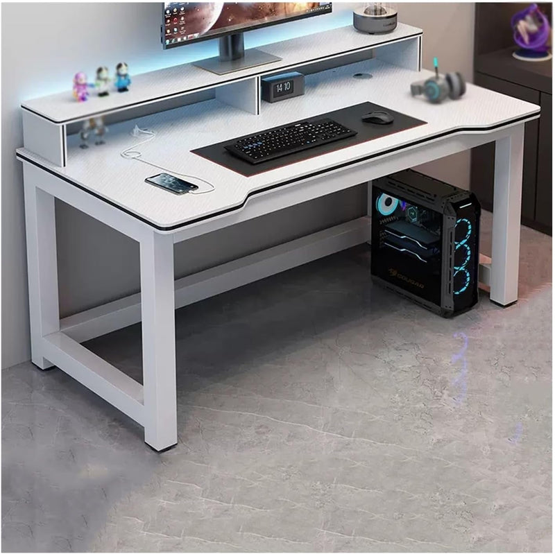 Computer Desk PC Desktop Table Double Desktop Student Desk Home Bedroom Study Table Office Desk Simple Gaming Table PC Table for Home Office Study Room Workstation