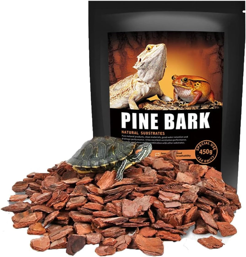 BNOSDM Reptile Terrarium Bark Substrate Bedding Tortoise Natural Cork Bark Reptile Climbing Mat Habitat Decor for Lizard Snake Spiders Hermit Crabs Tarantula Geckos Bearded Dragons (0.7 LB)