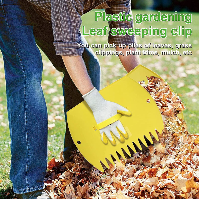 Garden and Yard Leaf Scoops Hand Rakes, Large Sized, Multiple Use for Leaves, Lawn Debris and Trash Pick up Good Use 1 Pair, Gardenhome Brand Product