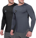 BROKIG Men'S Armzip Long Sleeve Running Shirts Quick Dry Sun Protection UV UPF 50+ Jogging T Shirts Zip Pocket Gym Workout